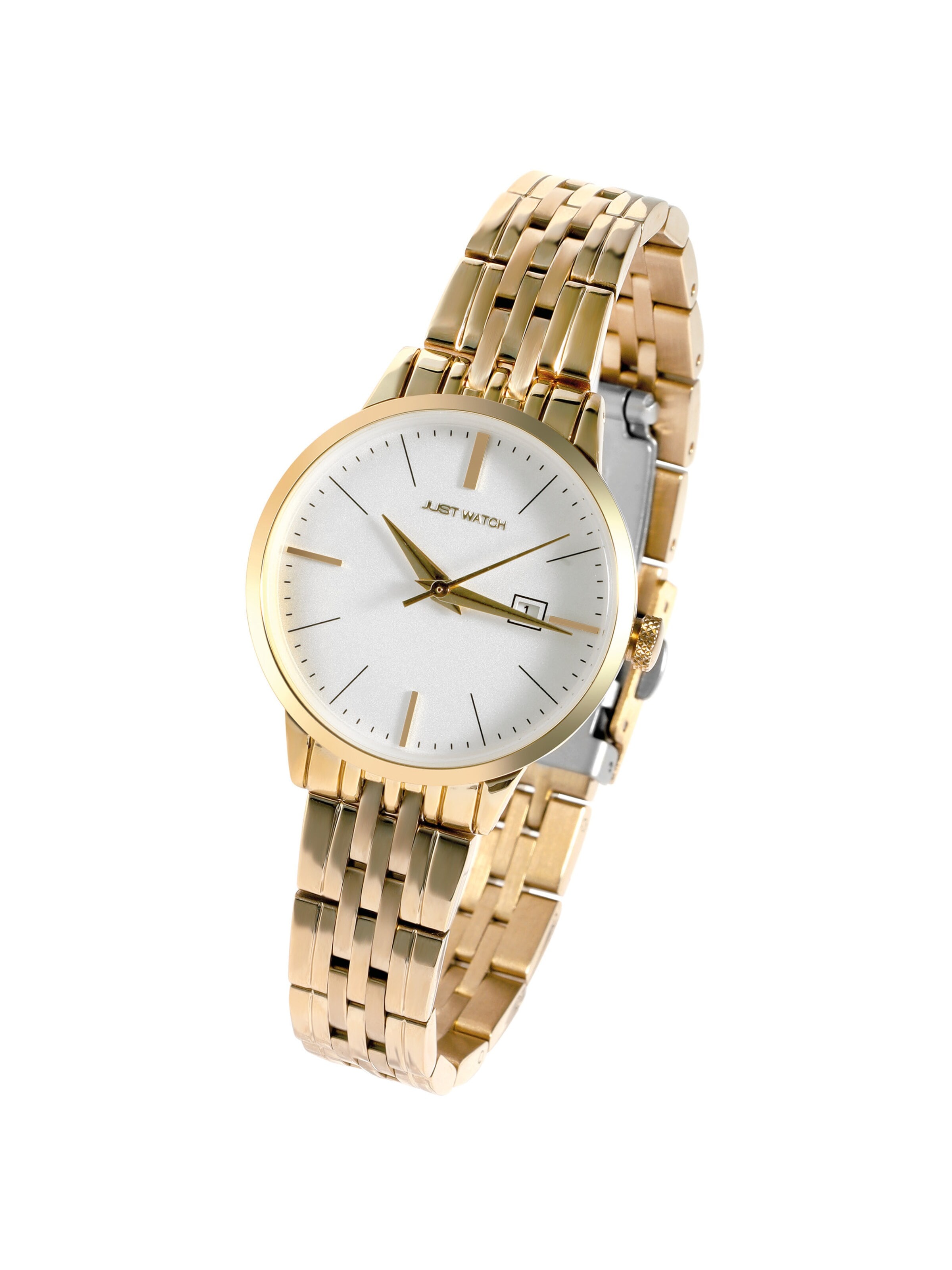 Just Watch Analog Watch 'Elizabeth, 3 ATM' in Gold: front