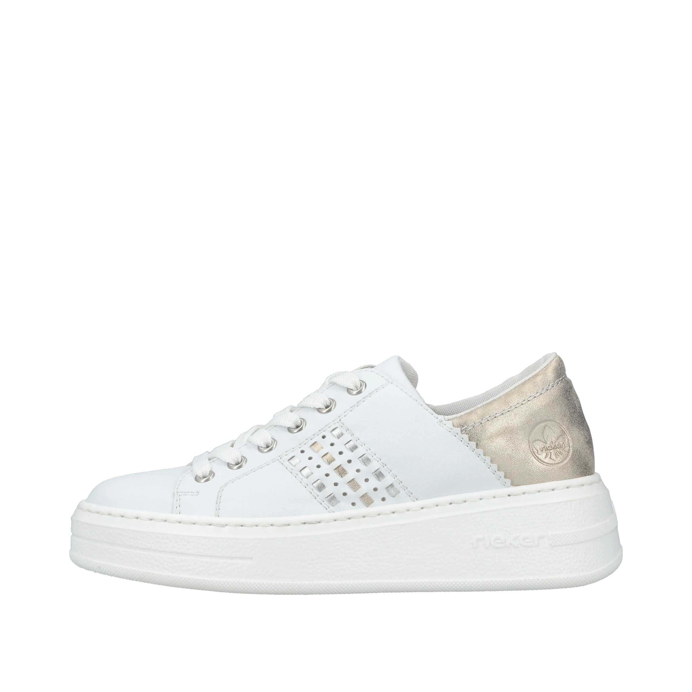Baskets basses Rieker en blanc