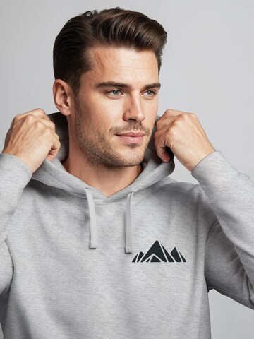 Neverless Sweatshirt 'Berg Polygon' in Grey