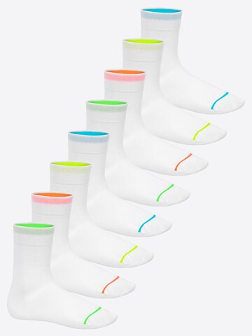 footstar Socks 'Neon' in White: front