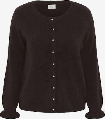 KAFFE CURVE Strickjacke 'KCcirsten' in Braun: Vorderseite
