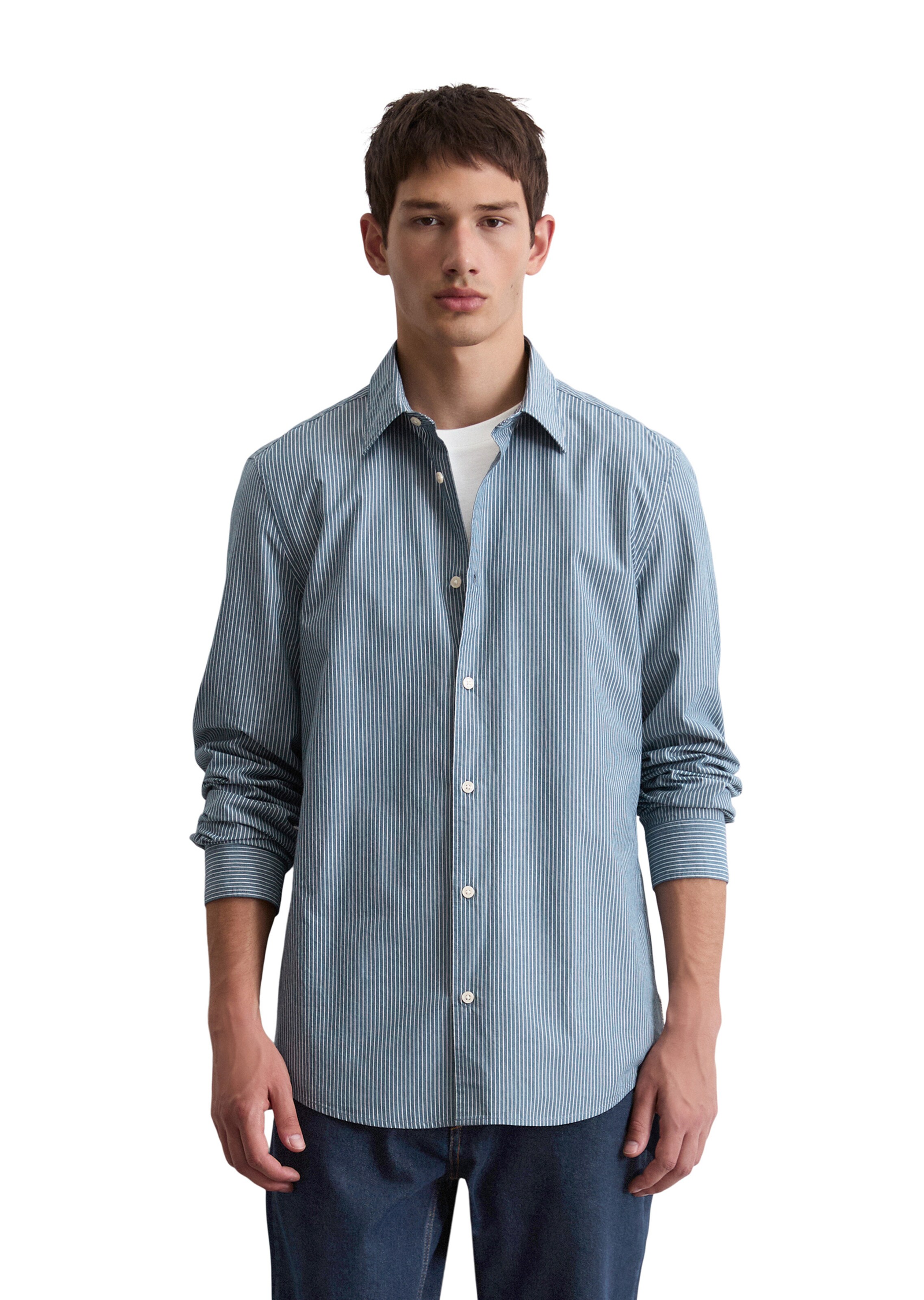 Marc O'Polo Regular fit Button Up Shirt in Blue: front
