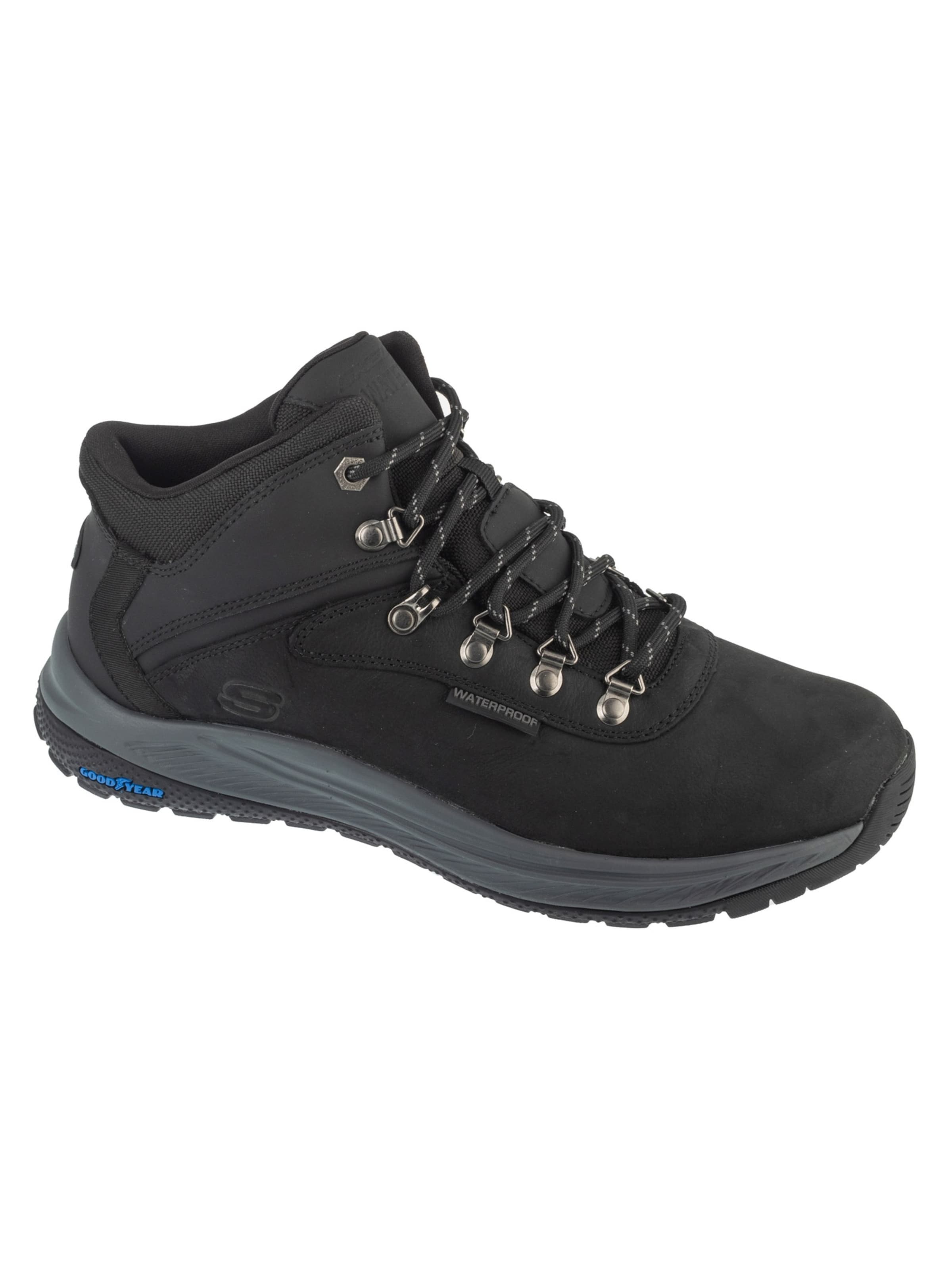 SKECHERS Veterboots 'Skechers Slip-Ins: Meroe - Pikeman' in Zwart: voorkant