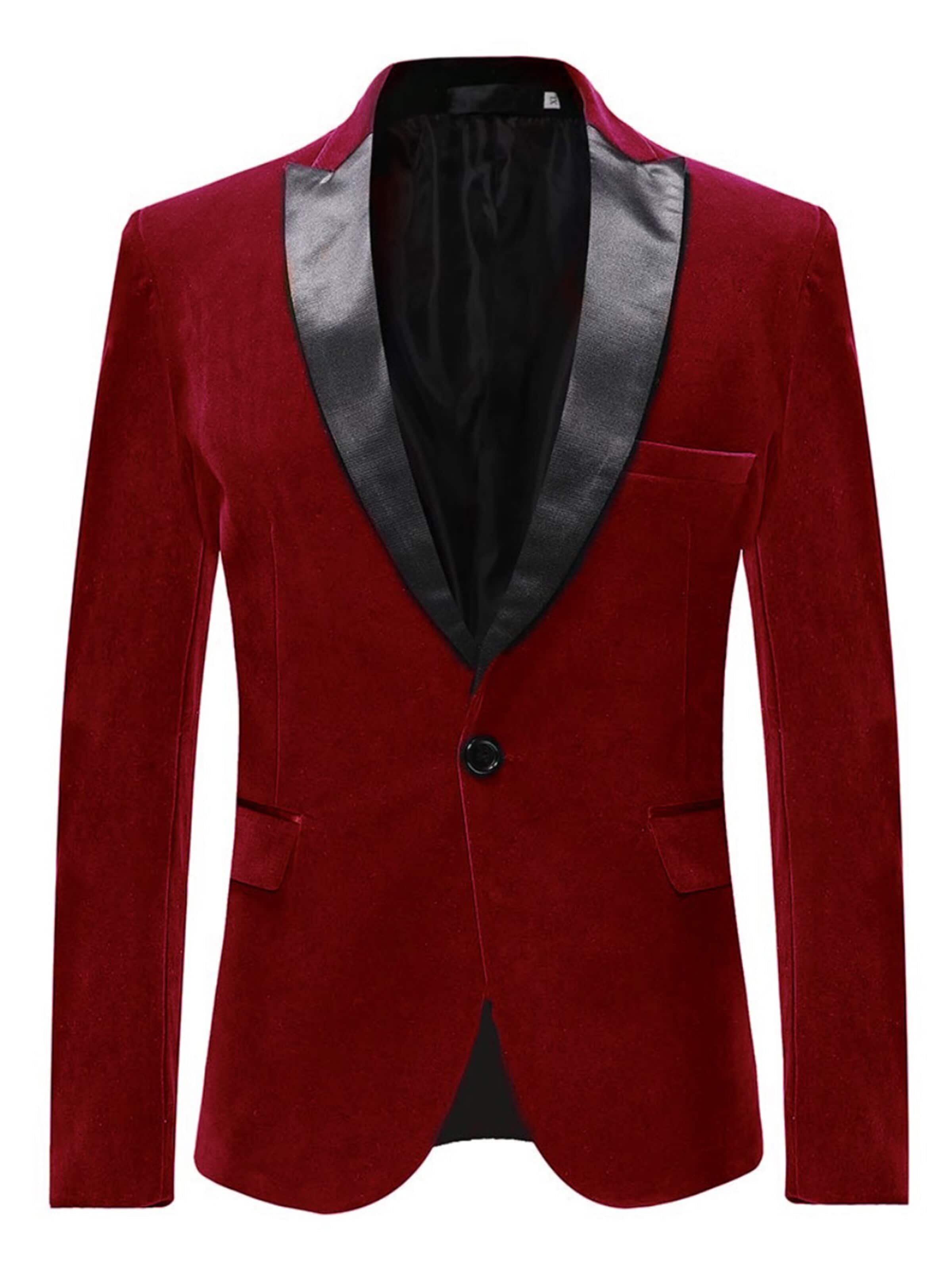 ALLTHEMEN Suit Jacket 'Lichtung' in Red: front