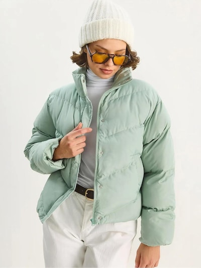 Bianco Lucci Veste d’hiver en L en menthe, Vue avec produit