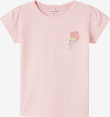 NAME IT T-shirt 'FEDORA' i rosa: framsida