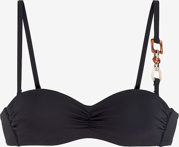 Balconnet Hauts de bikini 'Wire' LASCANA en noir : devant