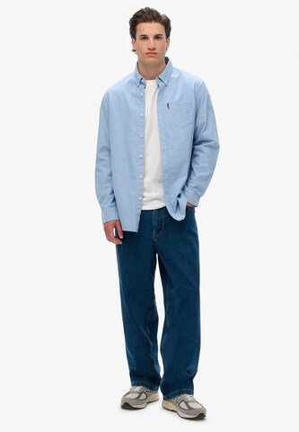 Superdry Regular fit Button Up Shirt in Blue
