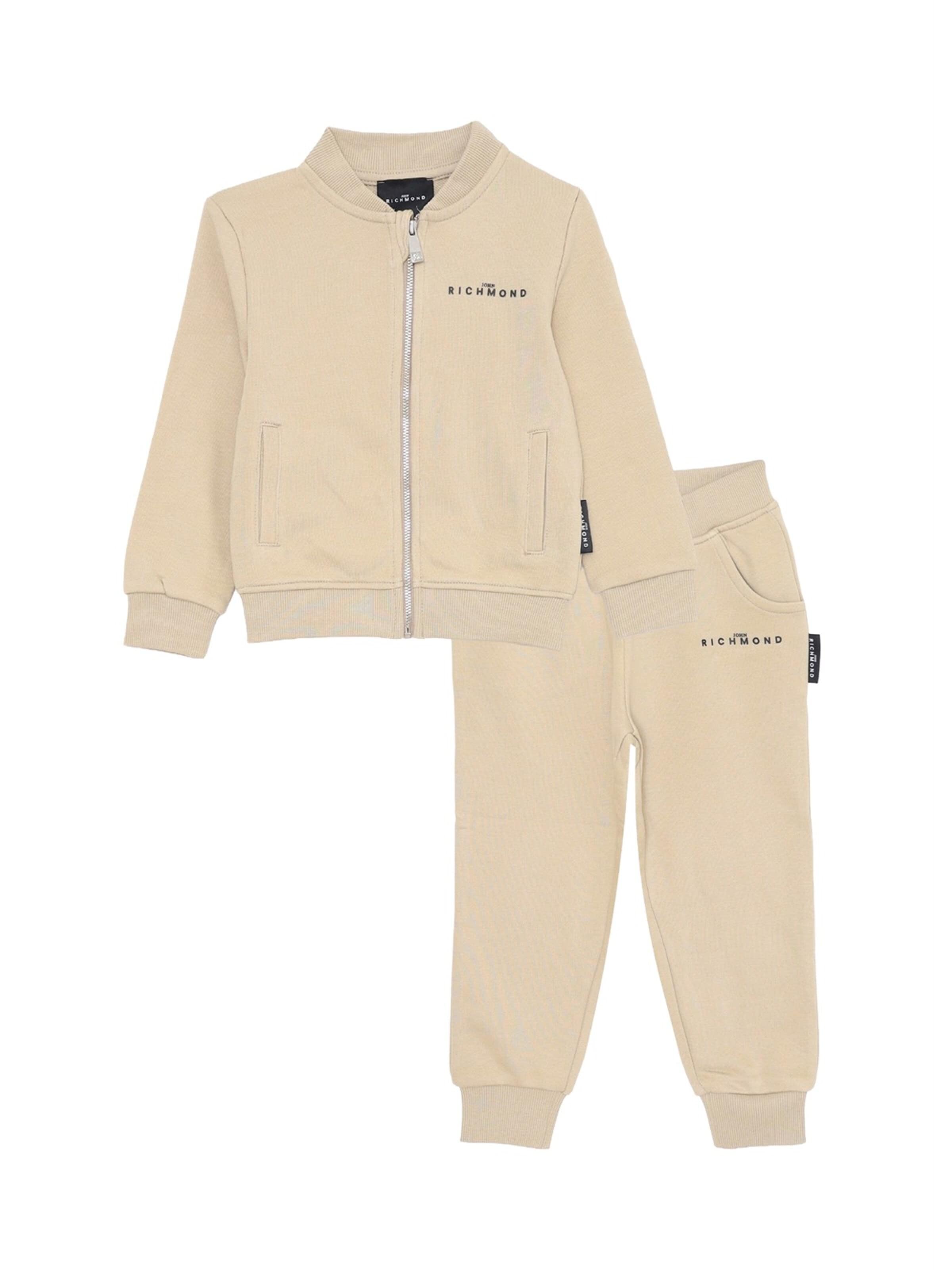 John Richmond - Conjunto 'Completo felpa beige per neonato' en beige: frente