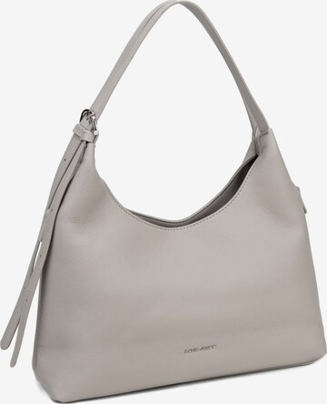 Borsa a spalla 'Borsa a Spalla Hobo David Jones Ecopelle Morbida Zip' di David Jones in grigio: frontale