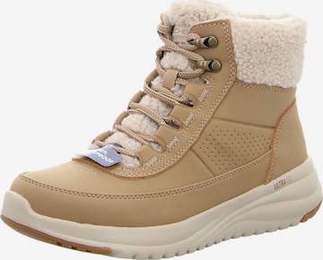 Stivale stringato 'Schnürstiefelette Damen 144756 CSNT Kunststoff (Synthetik) in beige' di SKECHERS in beige: frontale