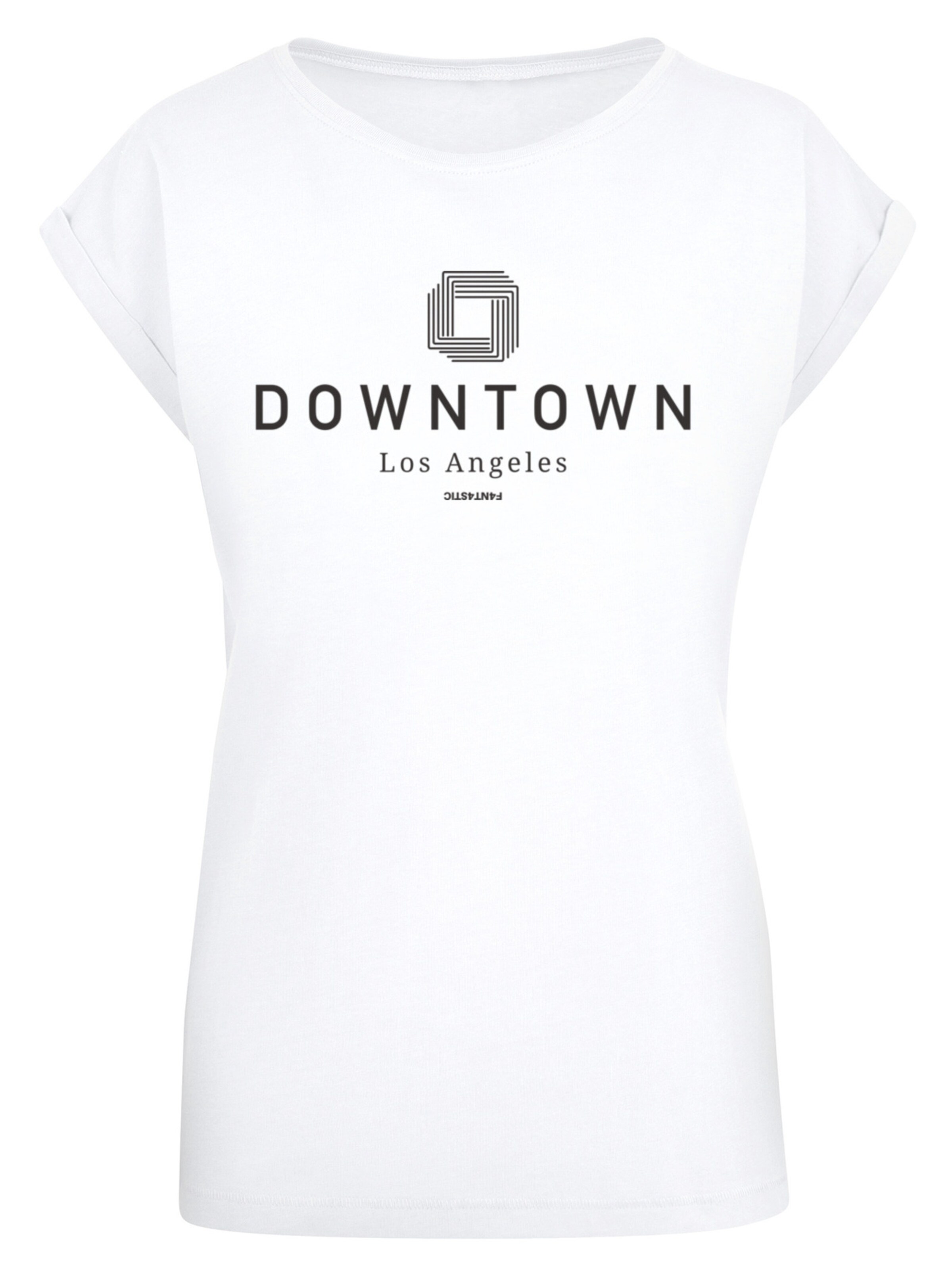 F4NT4STIC Shirt 'Downtown LA' in Wit: voorkant