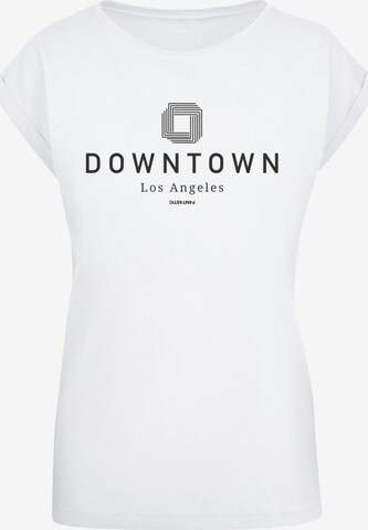 T-shirt 'Downtown LA' F4NT4STIC en blanc : devant