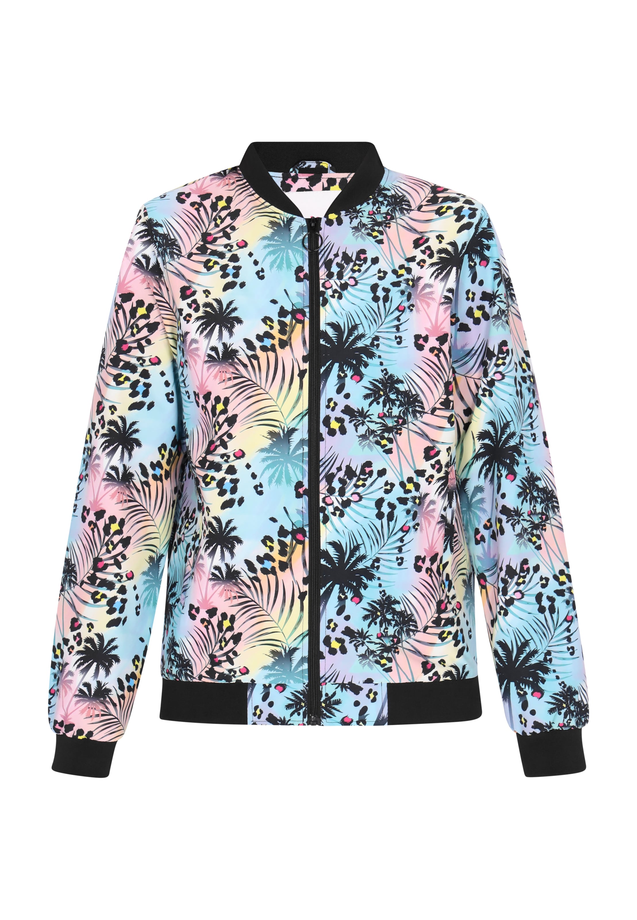 MYMO Prehodna jakna | svetlo modra / svetlo rumena / roza / črna barva, Prikaz izdelka