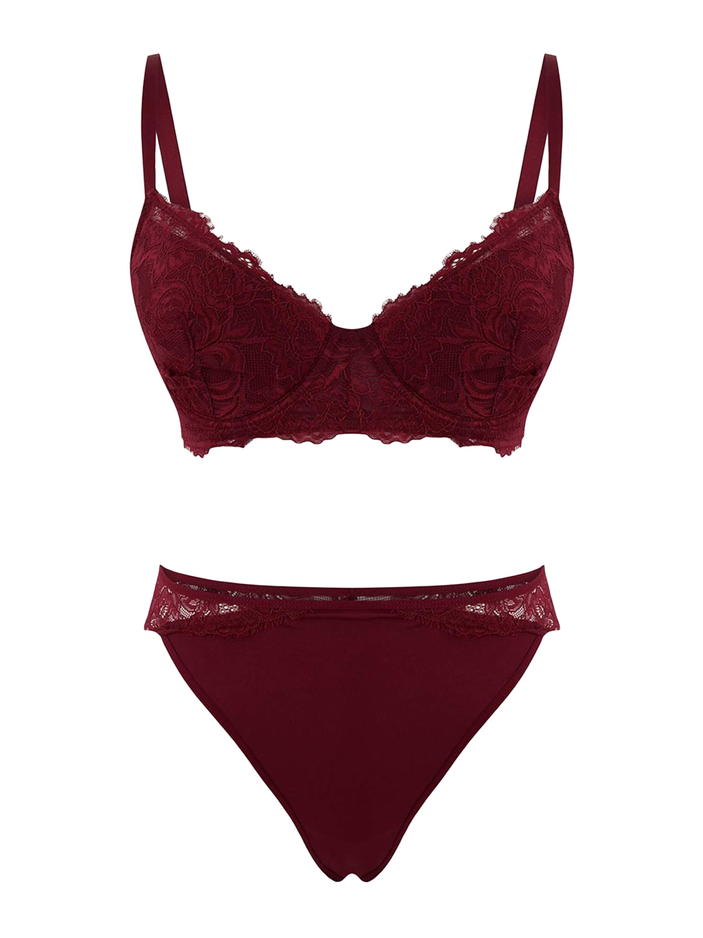 Trendyol Curve T-shirt Underwear sets in Red: front