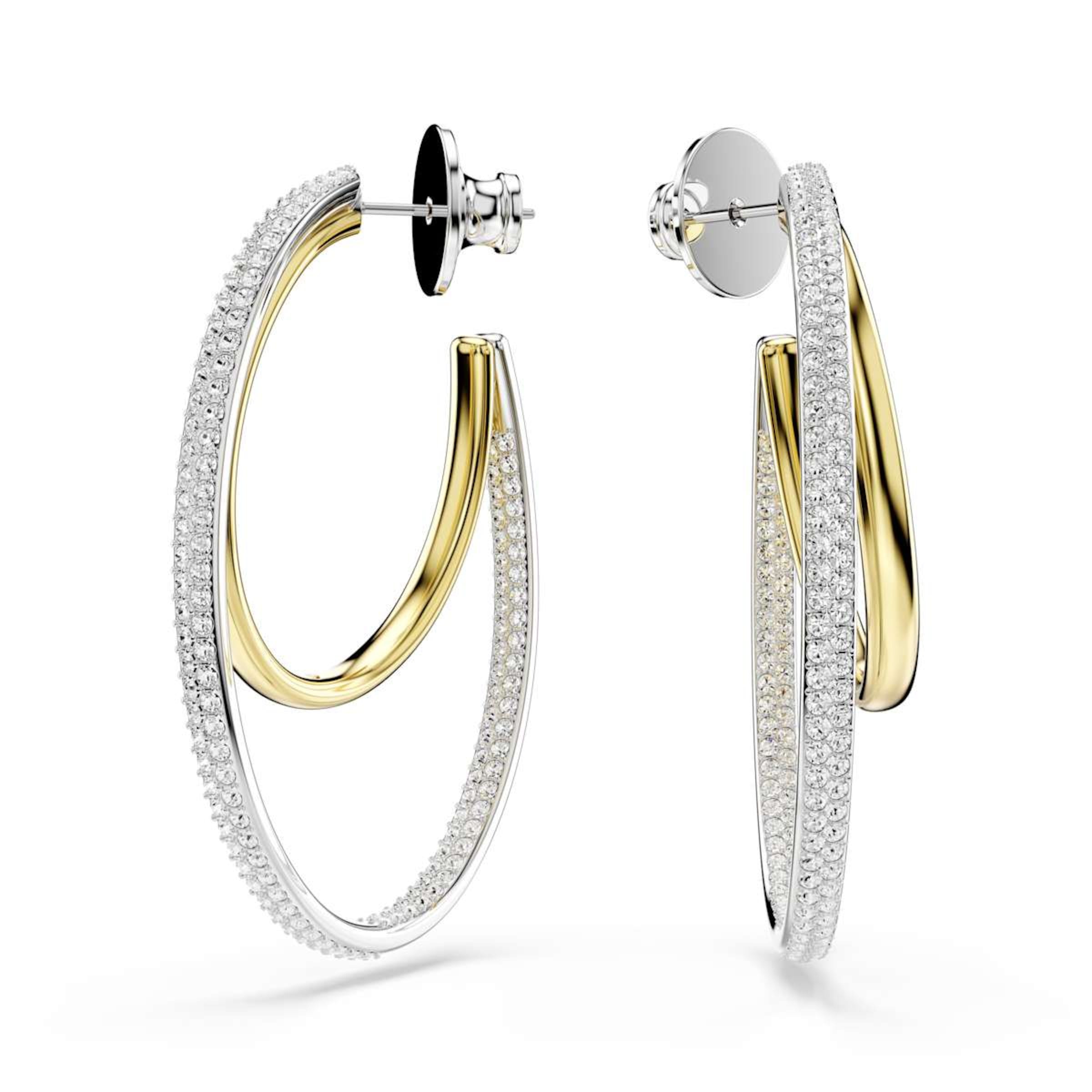 Boucles d'oreilles Swarovski en argent : devant