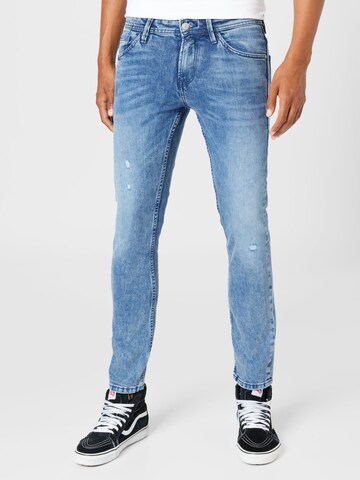 Coupe slim Jean 'Piers' TOM TAILOR DENIM en bleu : devant