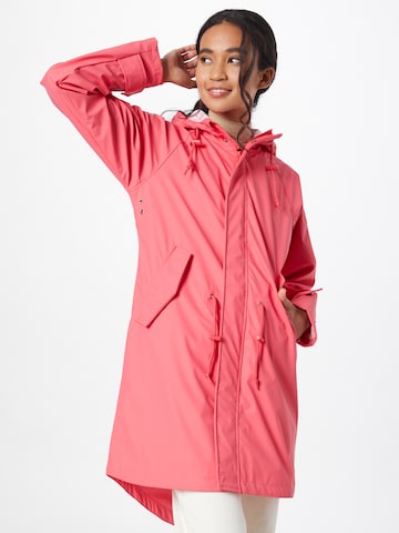 Derbe Raincoat 'Travel Friese' in Pink: front