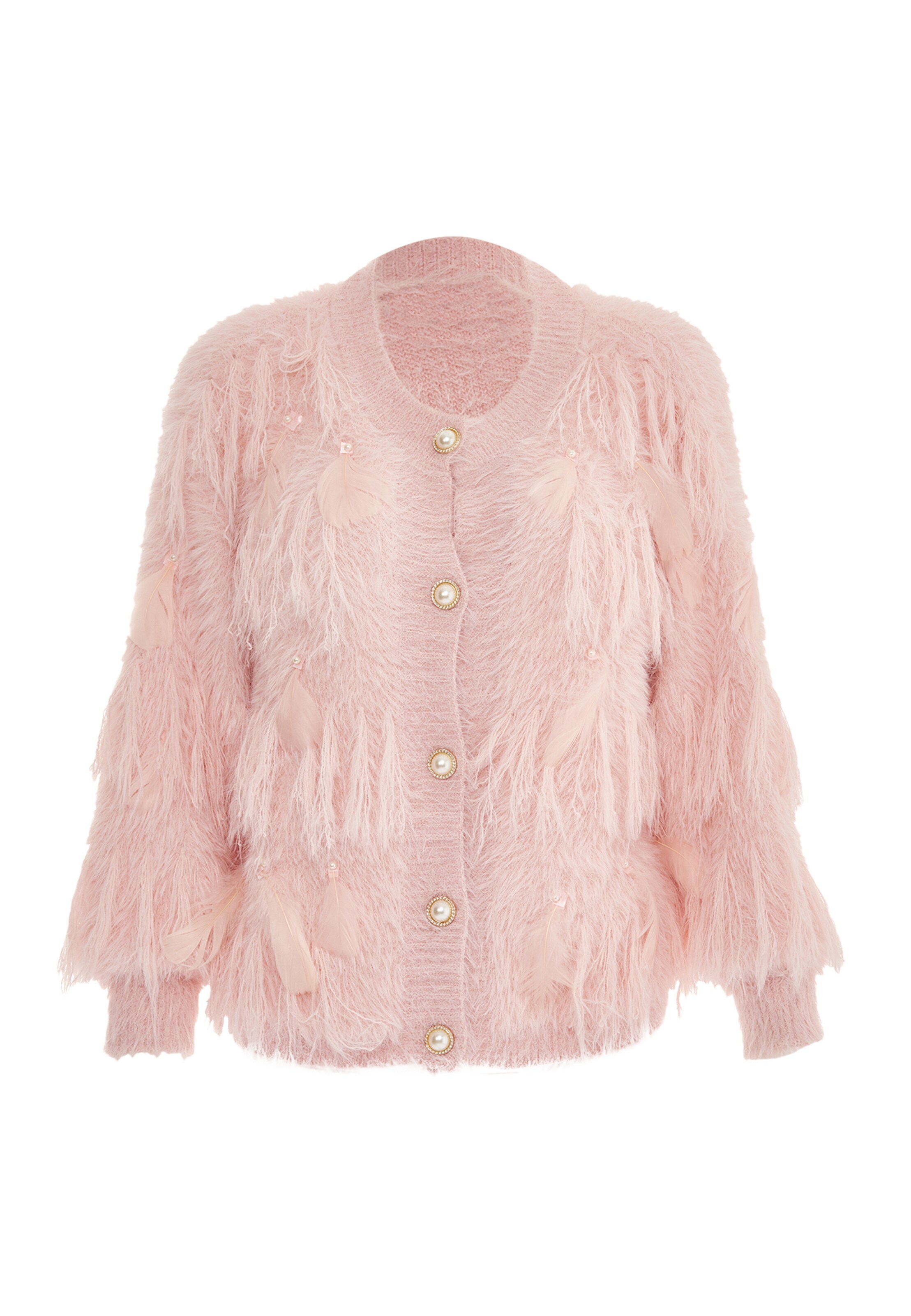 Giacchetta di faina in rosa: frontale