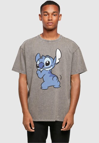 ABSOLUTE CULT Shirt 'Lilo And Stitch - Stitch Backside Breast ' in Grijs: voorkant