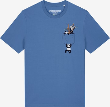 T-Shirt ' Pocket Pandas ' Watapparel en bleu : devant