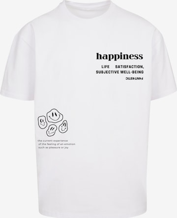 F4NT4STIC T-Shirt 'happiness' in Weiß: predná strana