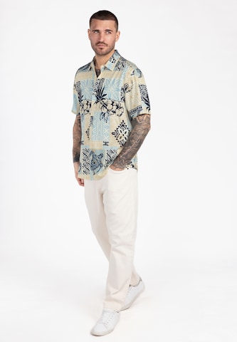 Key Largo Regular fit Πουκάμισο για το γραφείο ' KLTAHITI ' σε μπεζ