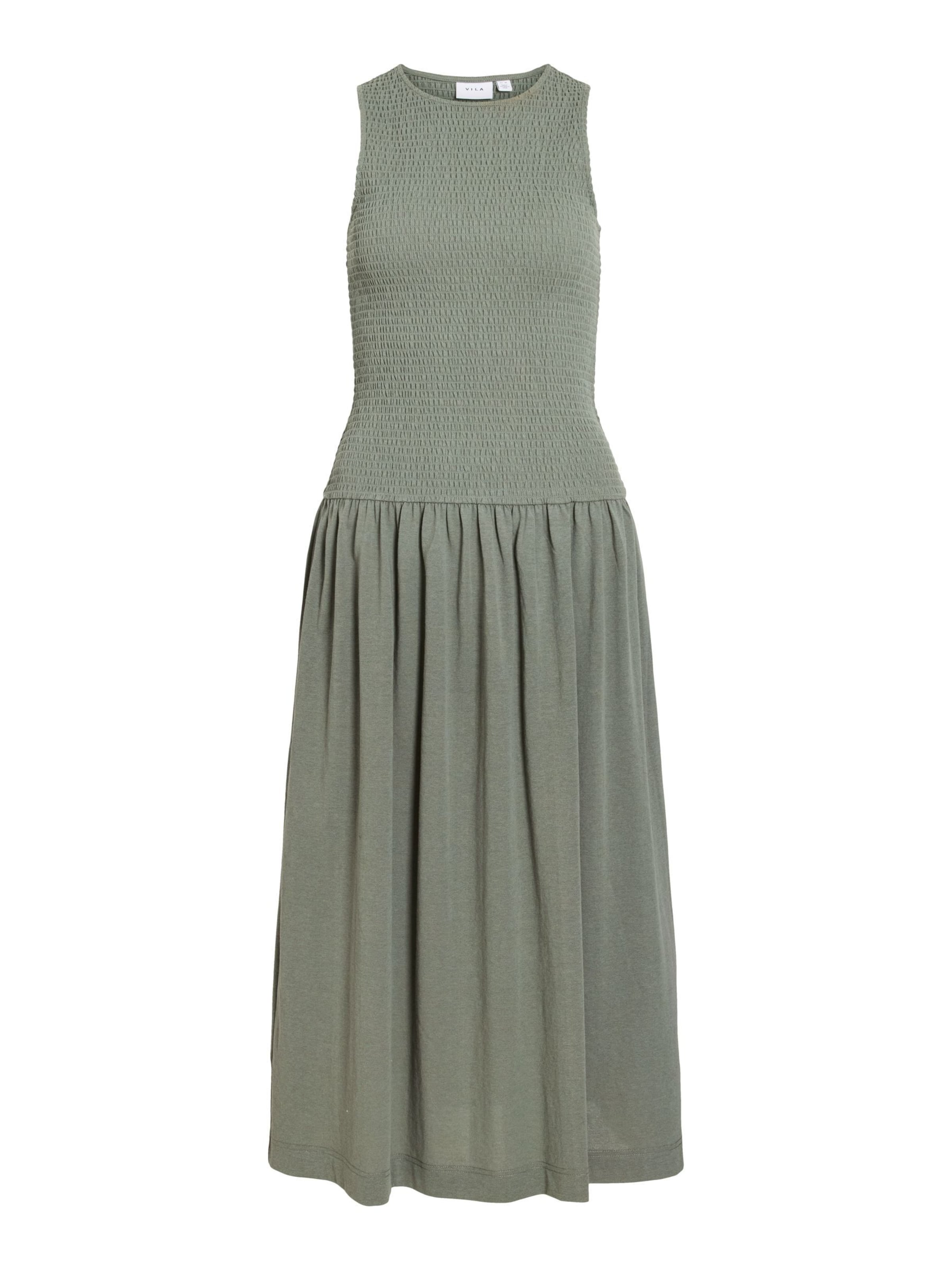 VILA Kleid 'VIElinore' in Grün: Vorderseite