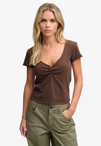T-shirt 'Athletic Essentials' Superdry & Co en marron : devant