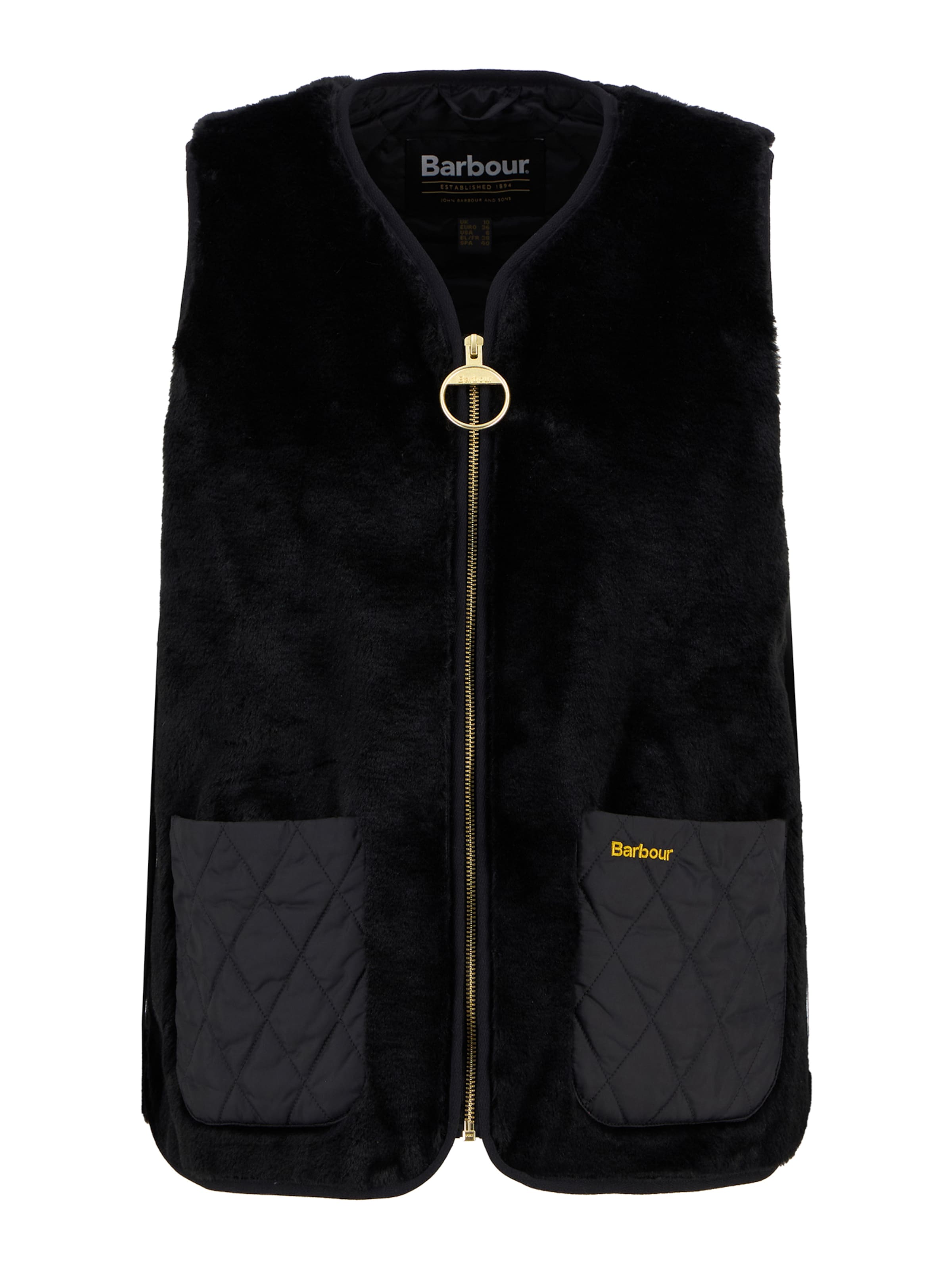 Barbour Weste in Schwarz: Vorderseite