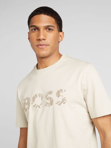 BOSS T-Shirt 'Ocean' in Beige