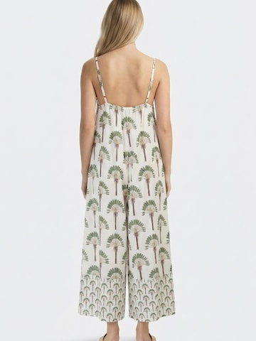 Shop Karey Jumpsuit 'Tropical Paradise Jumpsuit' in Beige