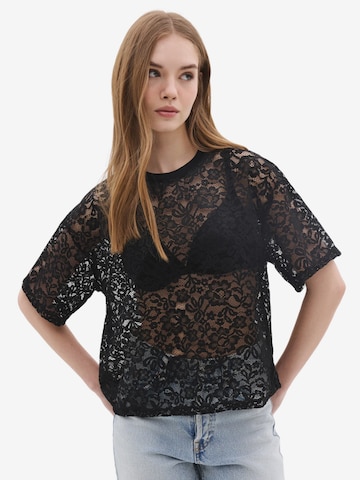 No Matter What Bluse in Schwarz: Vorderseite