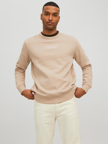 JACK & JONES Sweatshirt 'Archie' in Beige: front