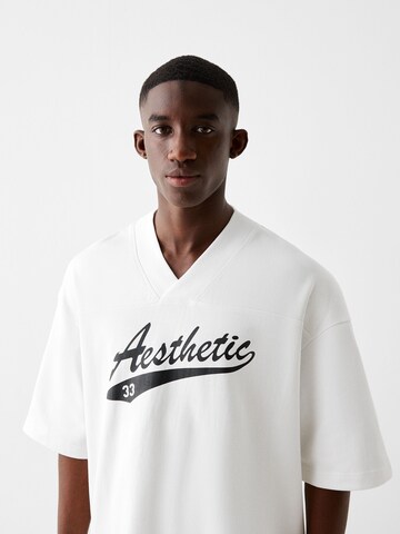 T-Shirt Bershka en blanc