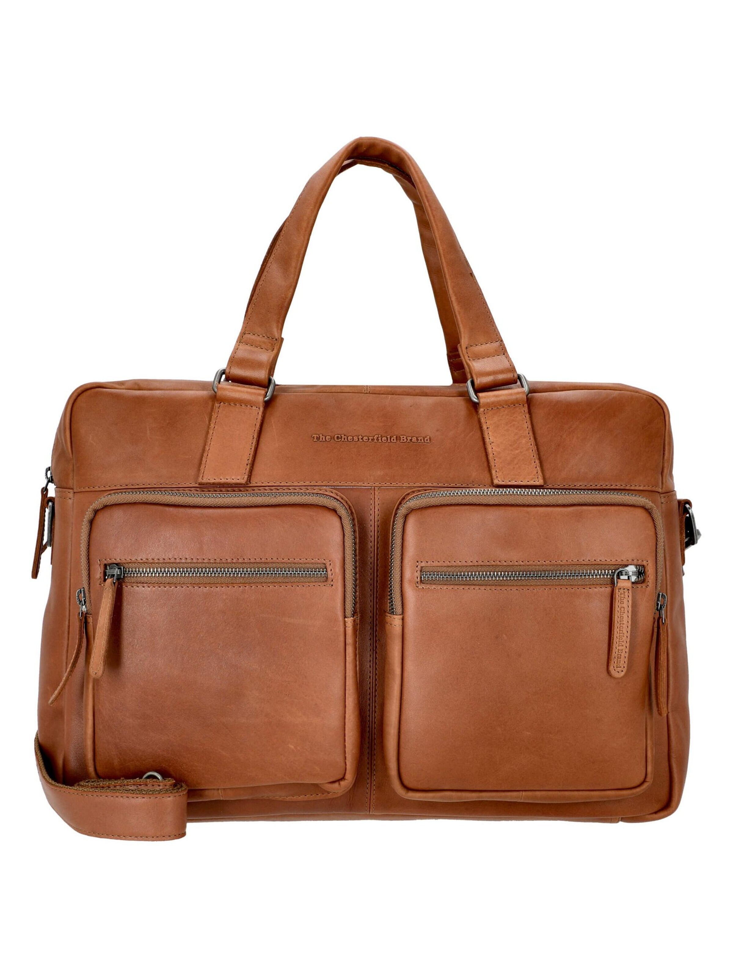 The Chesterfield Brand Briefcase 'Misha' in Brown: front