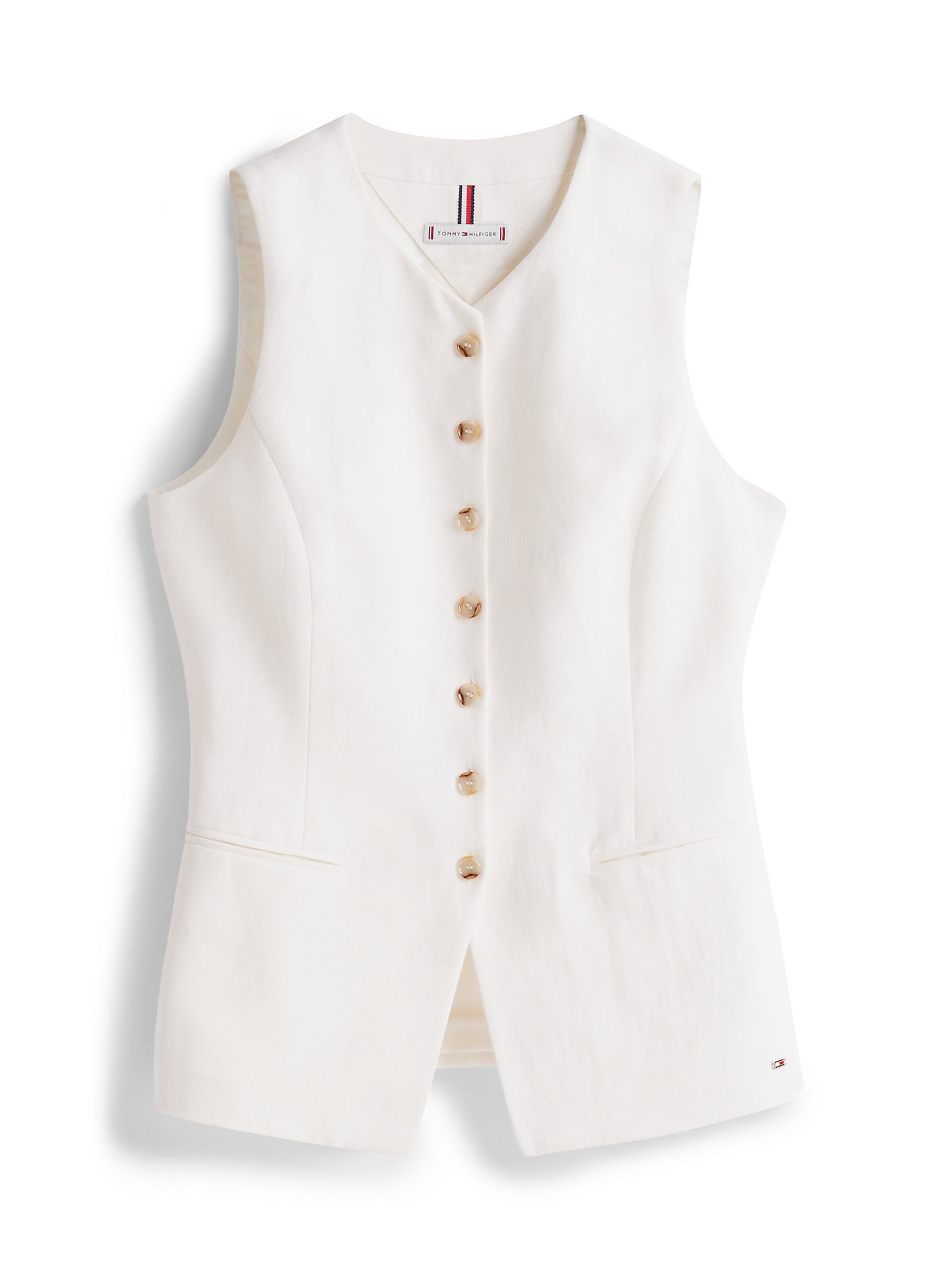 TOMMY HILFIGER Bodywarmer in Wit: voorkant