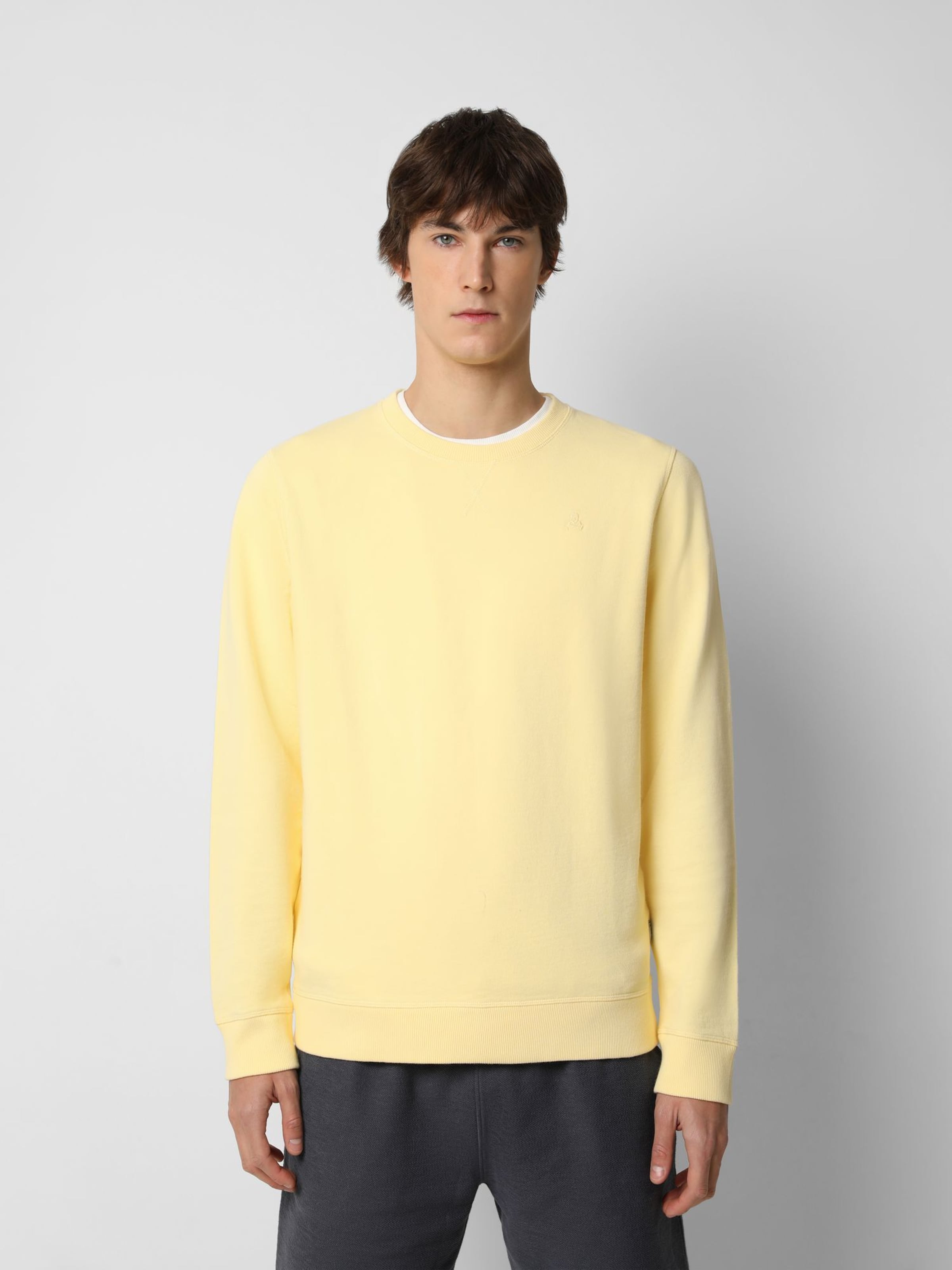 Männer Sweat Scalpers Sweatshirt 'Fade' in Hellgelb - LU94084 Männer Sweat Scalpers Sweatshirt 'Fade' in Hellgelb - LU94084