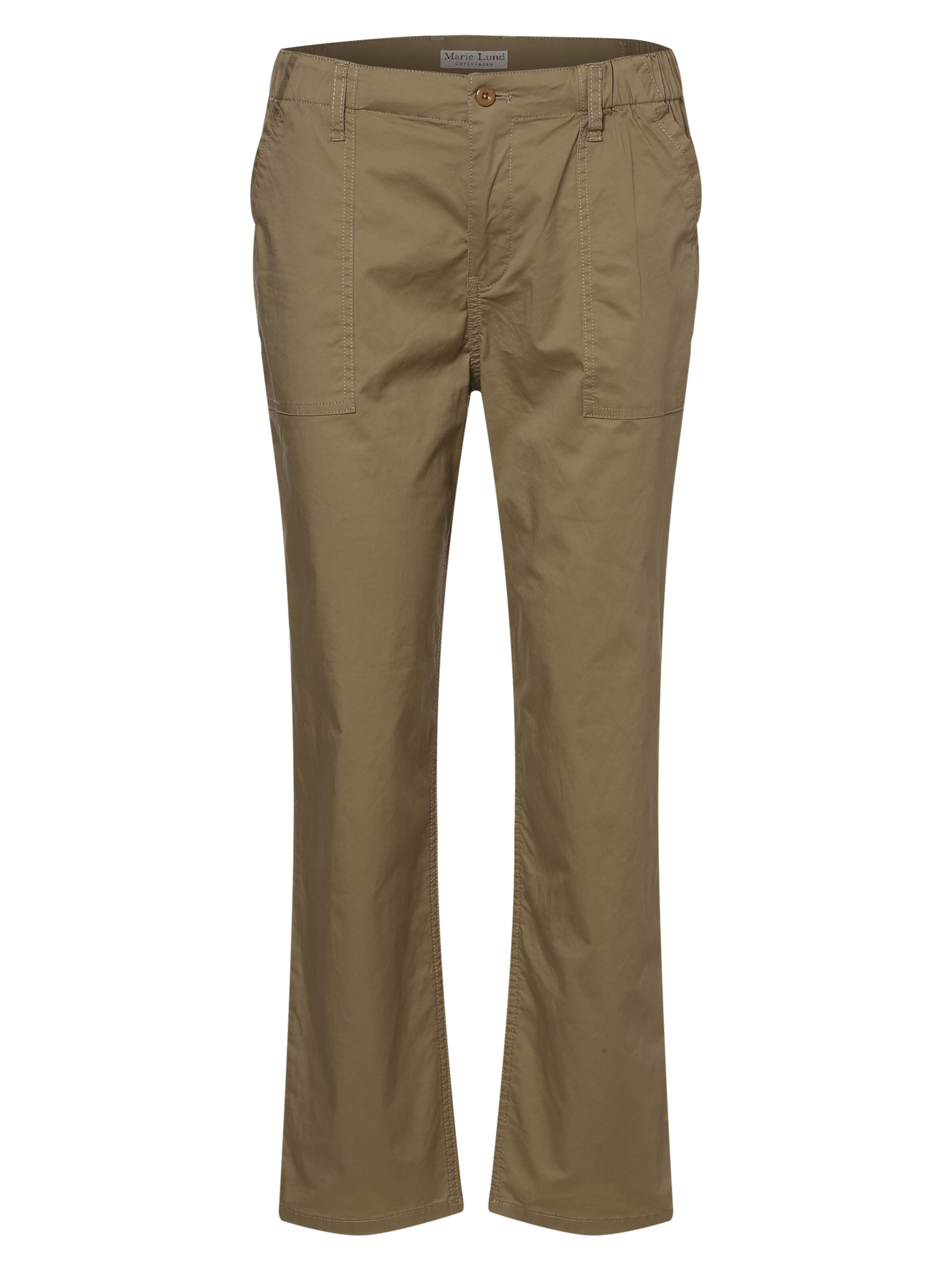 Marie Lund Loosefit Chino in Beige: voorkant