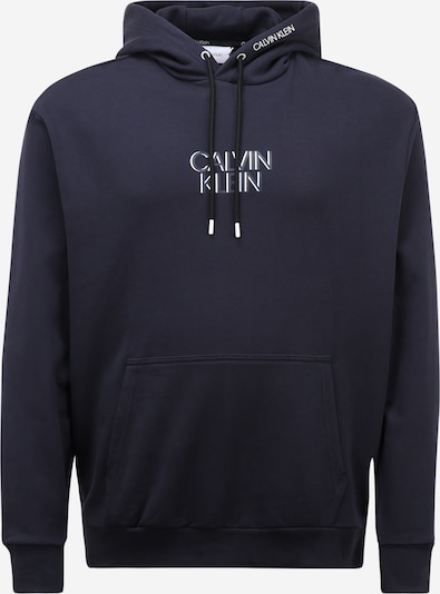 Calvin Klein Big & Tall Sweat-shirt en bleu marine / gris / blanc, Vue avec produit