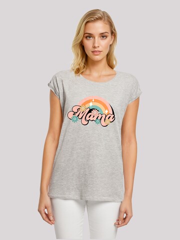 F4NT4STIC Shirt 'Mothers Day Celebration Rainbow Mama Design Mom Appreciation' in Grey: front