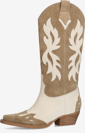 SACHA Bottes de cowboy en beige / camel, Vue avec produit