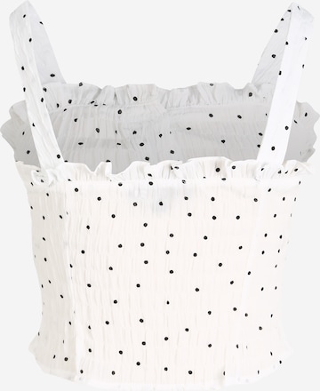 Top di Missguided Petite in bianco