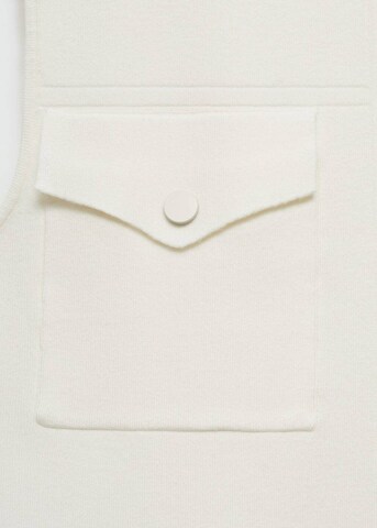 MANGO Stickad väst 'Rider' i beige