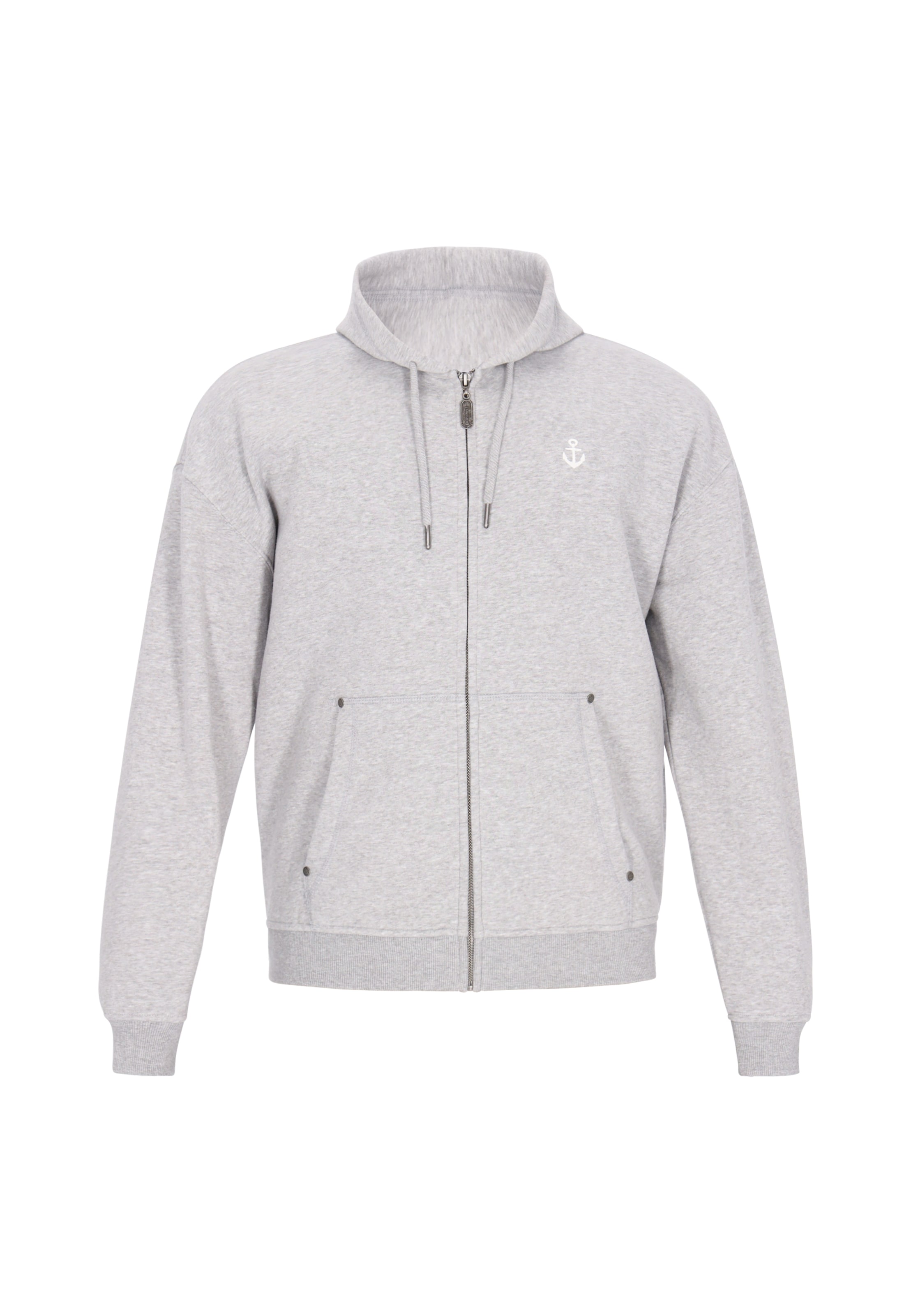 Veste de survêtement DreiMaster Vintage en gris : devant