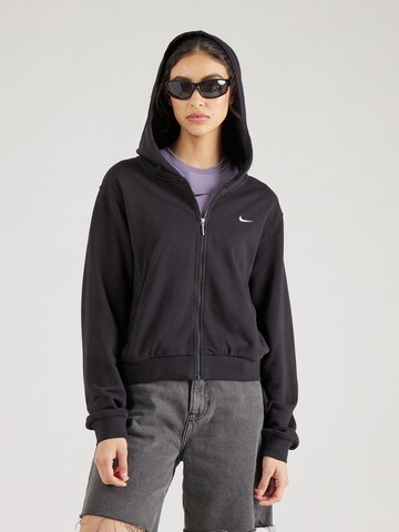 Nike Sportswear - Sudadera con cremallera en negro: frente