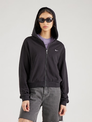 Nike Sportswear Sweatjakke i sort: forside