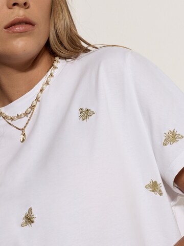 T-shirt ' ' Apricot en blanc