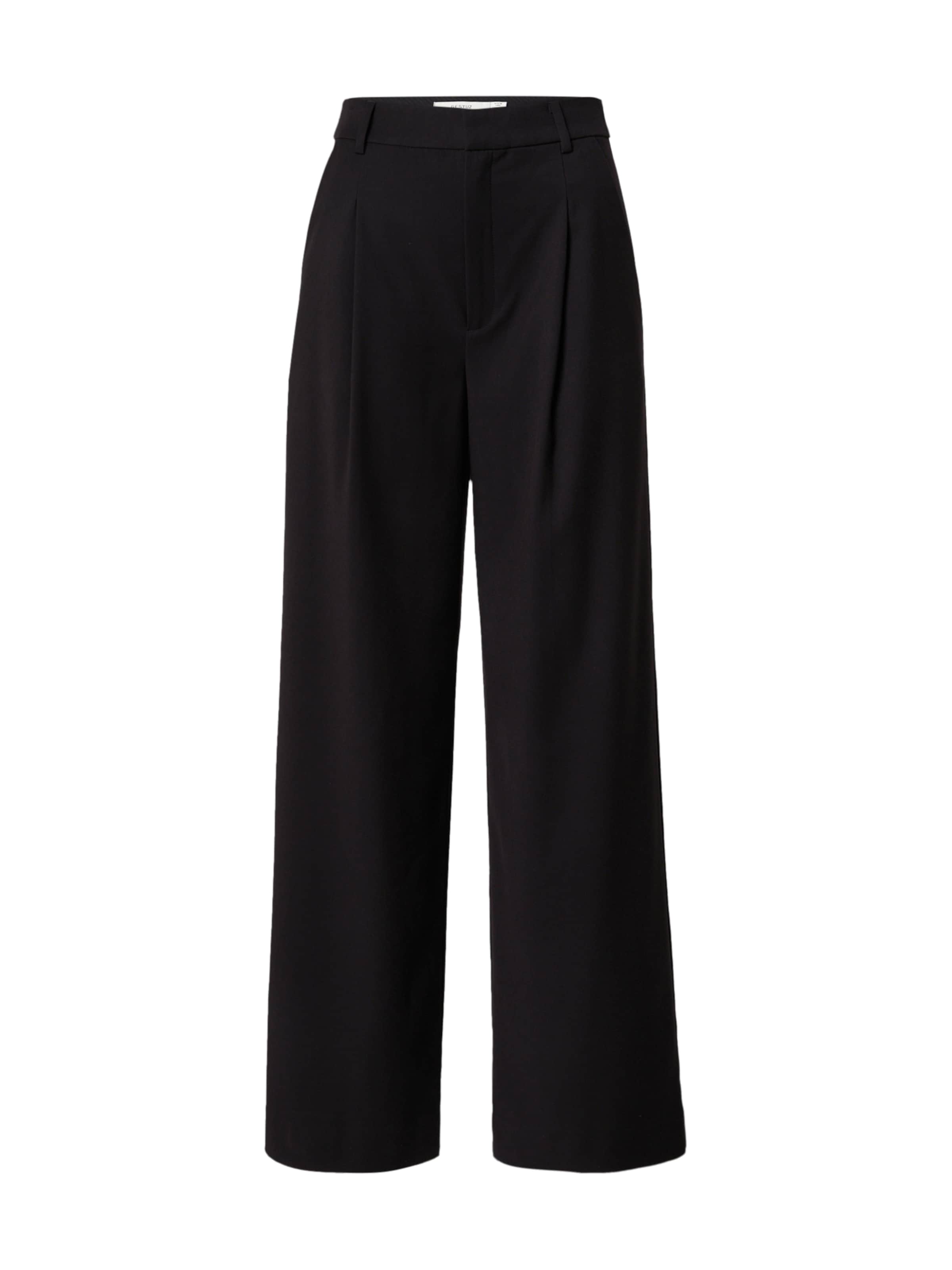 Wide leg Pantaloni con pieghe 'PaulaGZ' di Gestuz in nero: frontale