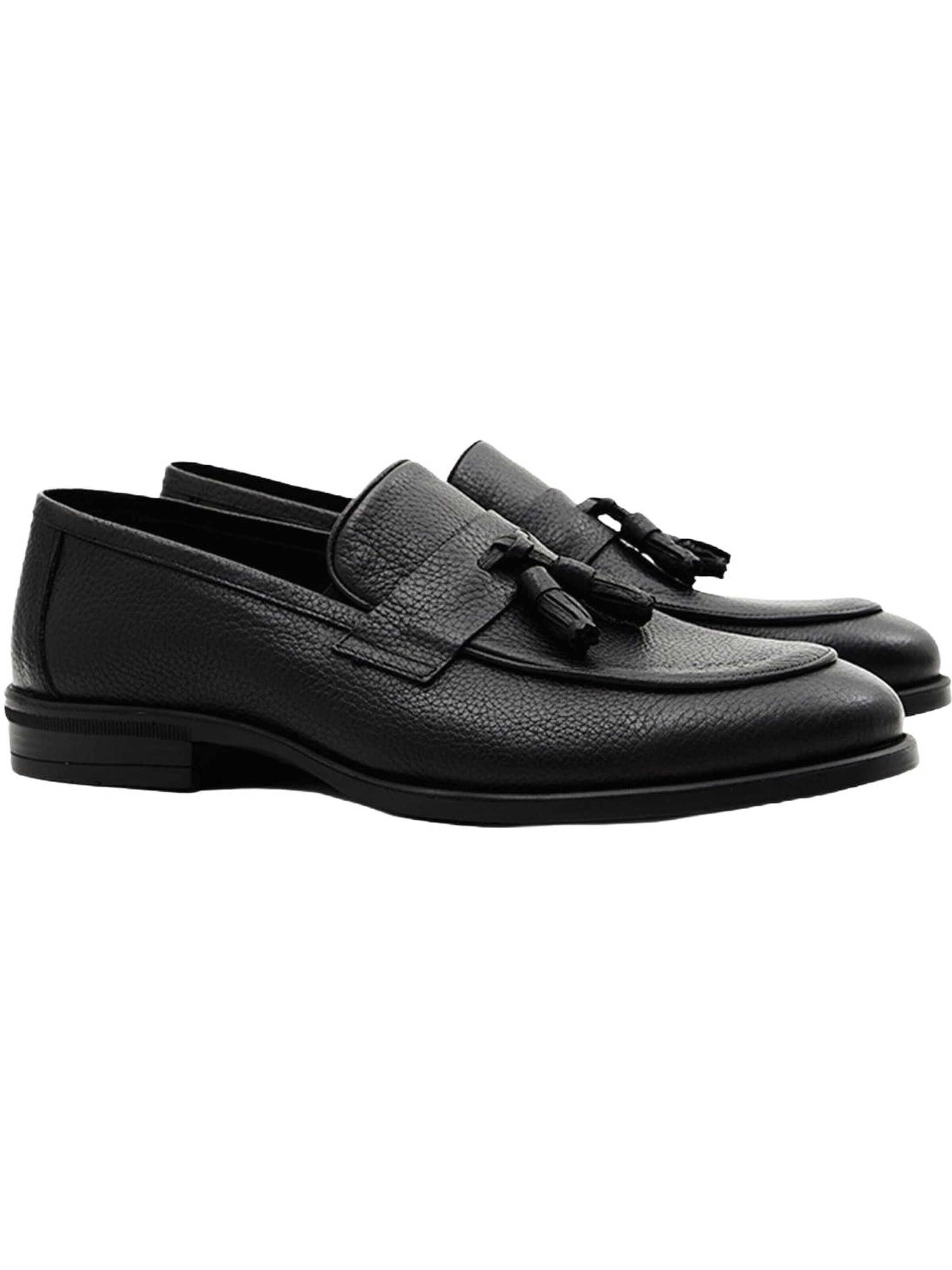 Desa Moccasins 'Slipper' in Black: front